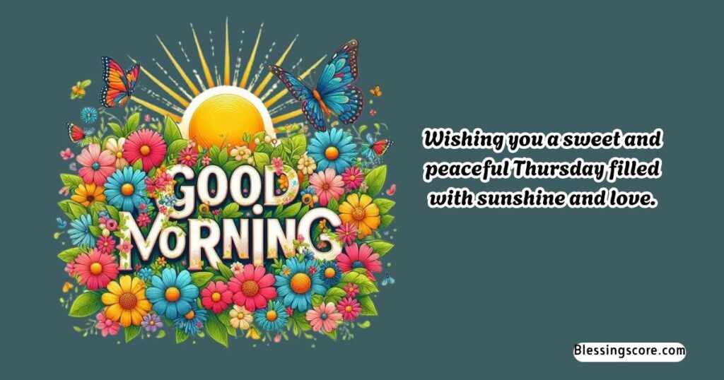 Beautiful Sweet Thursday Morning Greetings - Wishing you a sweet and peaceful Thursday