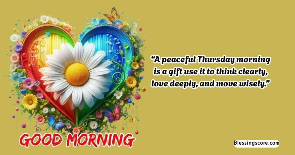 Good Morning Thursday Blessings Quotes - think clearly, love deeply, and move wisely.