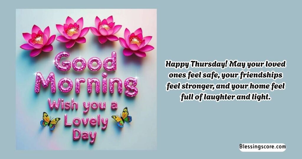 Thursday Morning Blessings for Family and Friends - May your loved ones feel safe