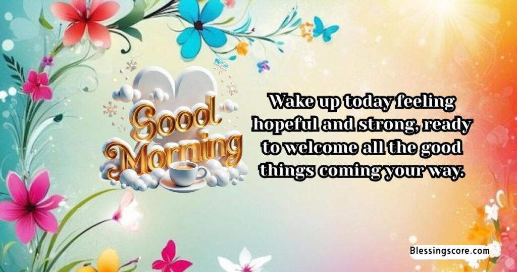 positive good morning - welcome all the good things coming your way.