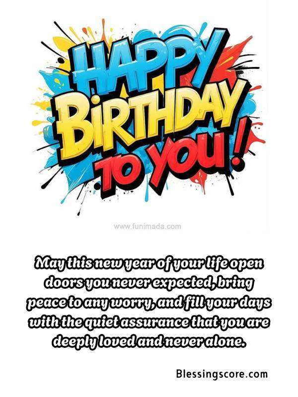 Happy Birthday Prayer Messages for Every Soul - May this new year of your life open doors you never expected