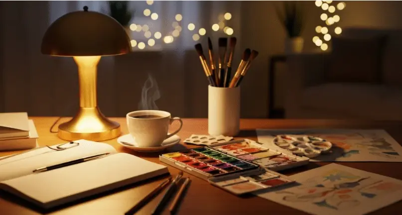 Creative Evenings at Home with Coffee and Relaxing Art Activities